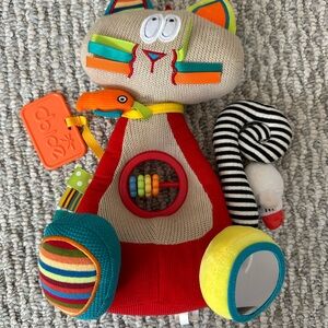 Dolce Brand Colorful Plush Siamese Cat Baby Toy